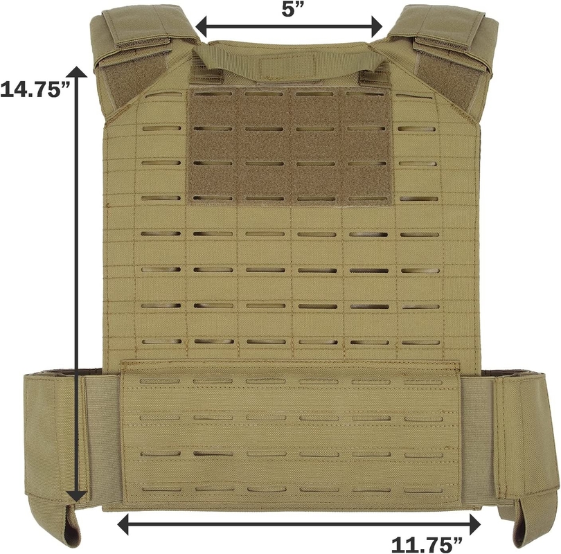 1000DナイロンCorduraのコヨーテのブラウンの強さの訓練によって重くされるベストの試し11x14」