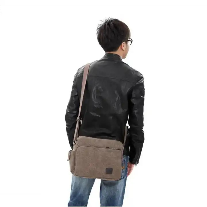 ポータブルキャンバスオフセットプリント クロスボディ メッセンジャー バッグ 女性用 13.8 X 4 X 10.8 インチ