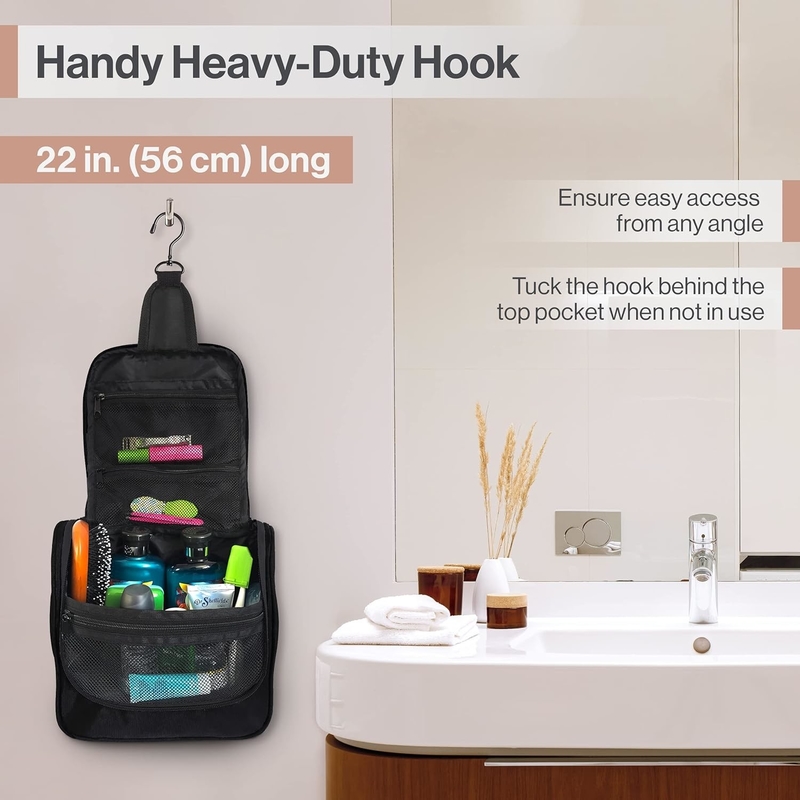 オーダーメイド 防水 黒 旅行 吊り トイレットリー バッグ メイクアップ 剃り 用品
