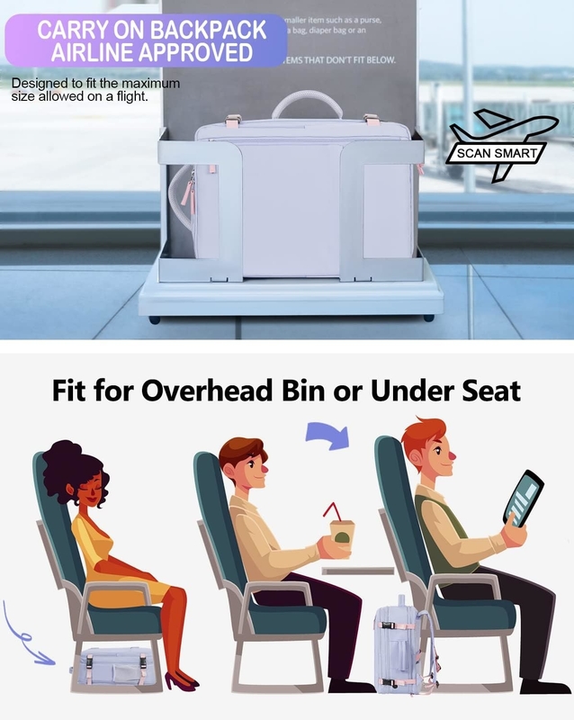 紫 17.3インチ ラップトップ 航空会社 許可 荷物として持ち歩け 週末 ウォーキング 女性用旅行バッグ