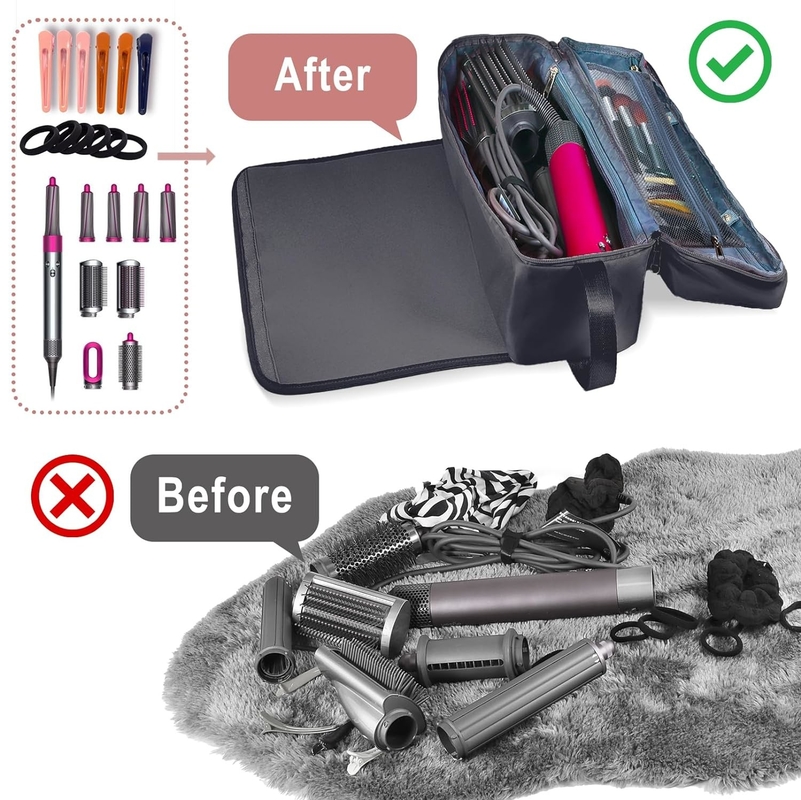 2 in 1 ヘア旅行バッグ 耐熱マット フラットアイアン ストレインダー カールアイアン 髪ケア用品