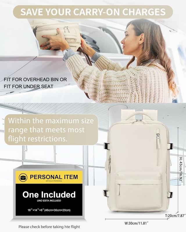 ベージュ大航空会社 許可 持ち歩け 防水 ビジネス 仕事 女性 男性用 カスタム 旅行バッグ
