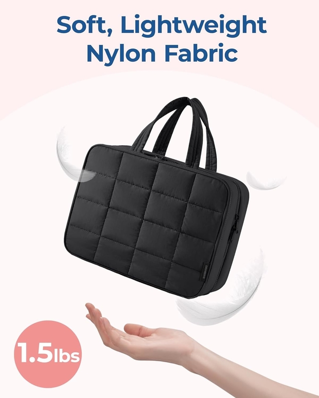 黒 大きい 持ち運び 旅行用アクセサリー 必須品 膨らむ化粧品 宝石オーガナイザー付き オーダーメイド 旅行バッグ