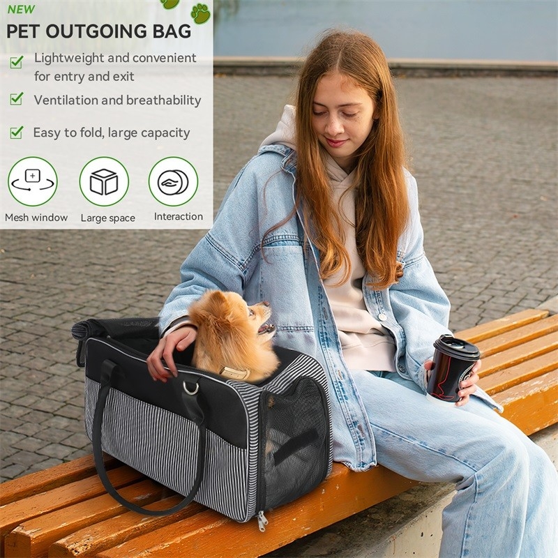 航空会社が承認した 透気メッシュ 携帯型 子犬 猫 犬 糞袋 旅行用ペットバッグ